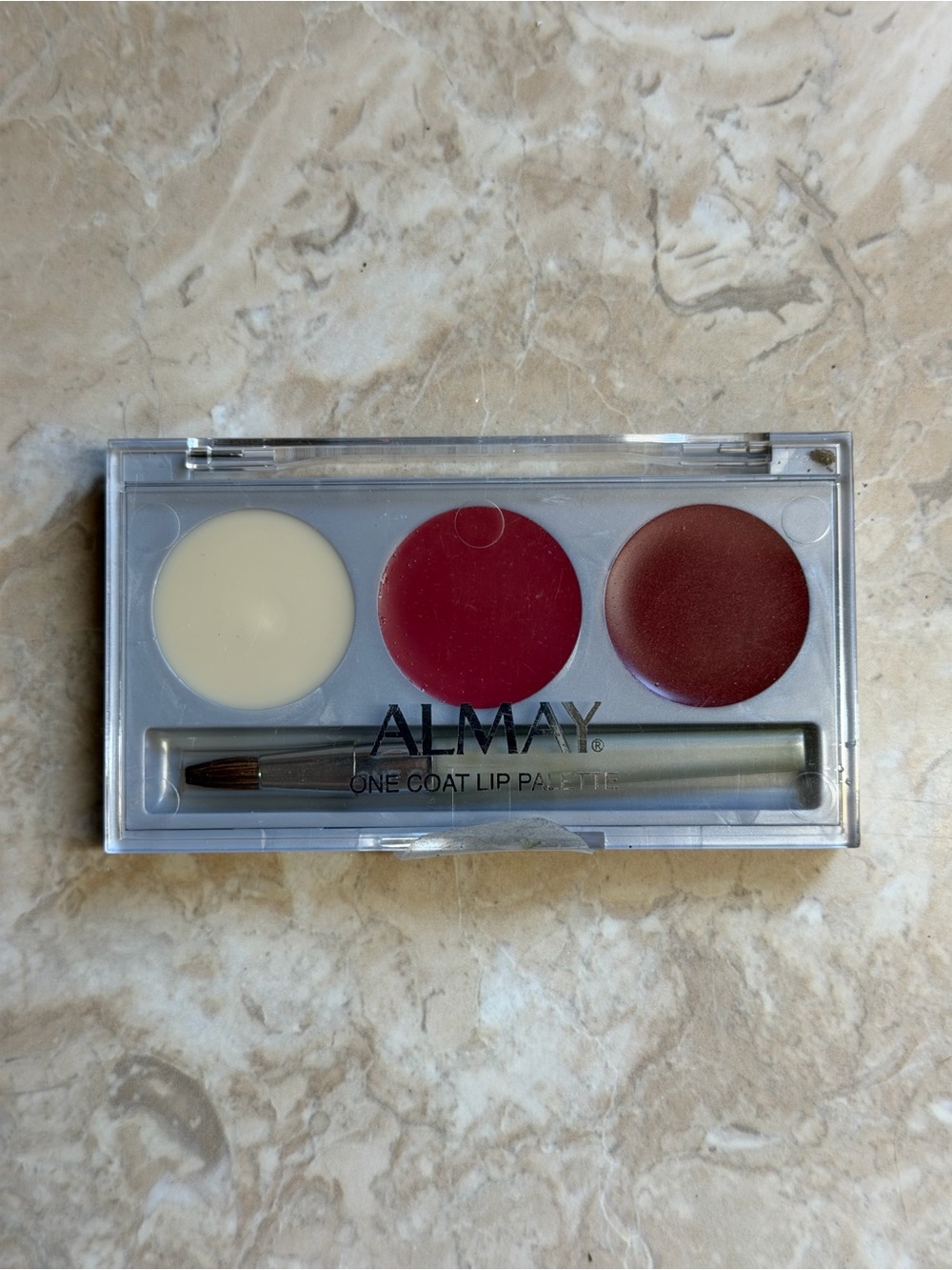 Almay One Coat Red Lip Palette Tempting Wines Three In One New .106oz 3g